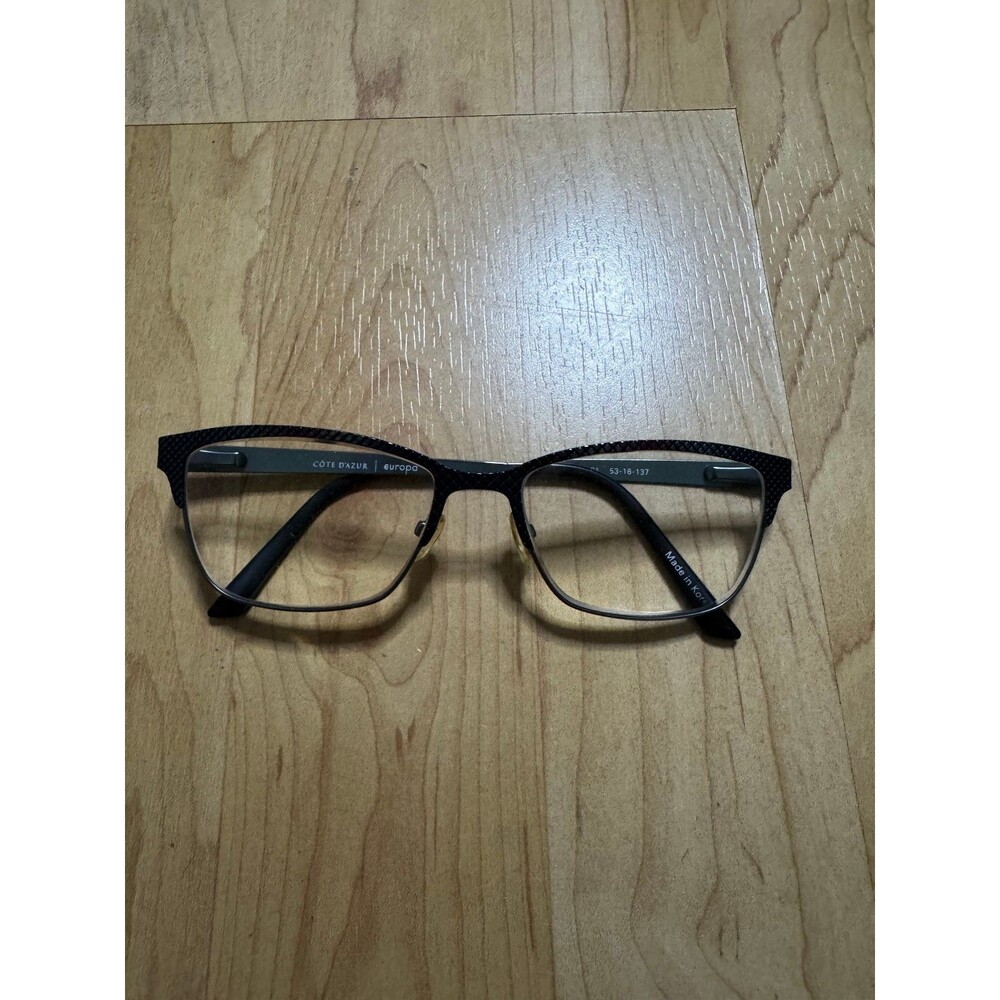 Cote D'Azur Europa CDA-259 Navy Fuchsia Snake Eyeglass Frame Only 53-16-137